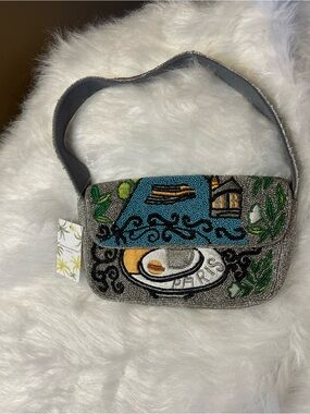 America and Beyond Express Hand Beaded Bag